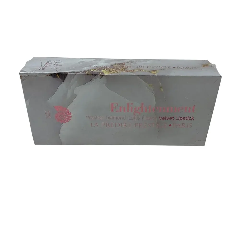 La Prestige Paris Enlightenment Diamond Lotus Flower Velvet Lipstick NEW